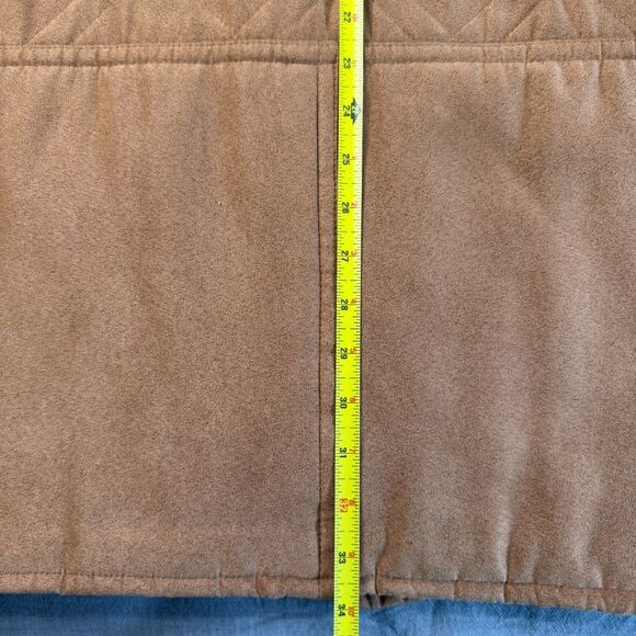 VTG Forecaster of Boston Quilted Barn Jacket Coat Men's Large Brown Faux Suede - Picture 14 of 15